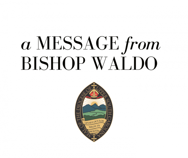 A Pastoral Letter from Bishop Waldo (The Fifth Thursday of Lent, 2020)